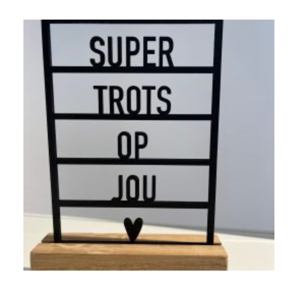 Kaarthouder en decoratief woord