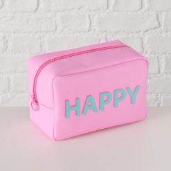 Boltze toilettas met tekst happy