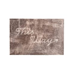 Tapijt Mad about mats met tekst this way - Wallie