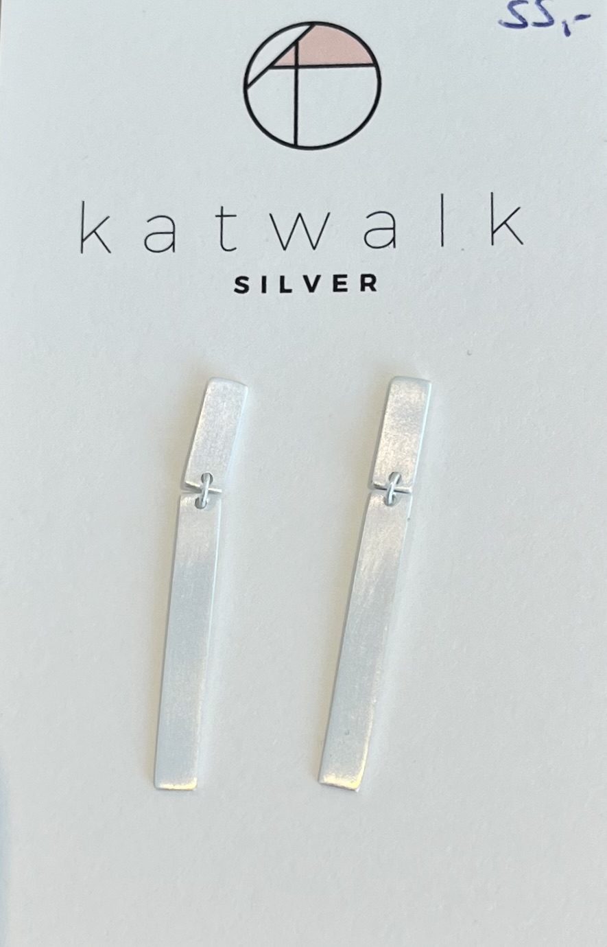 Zilveren oorring Katwalk Silver