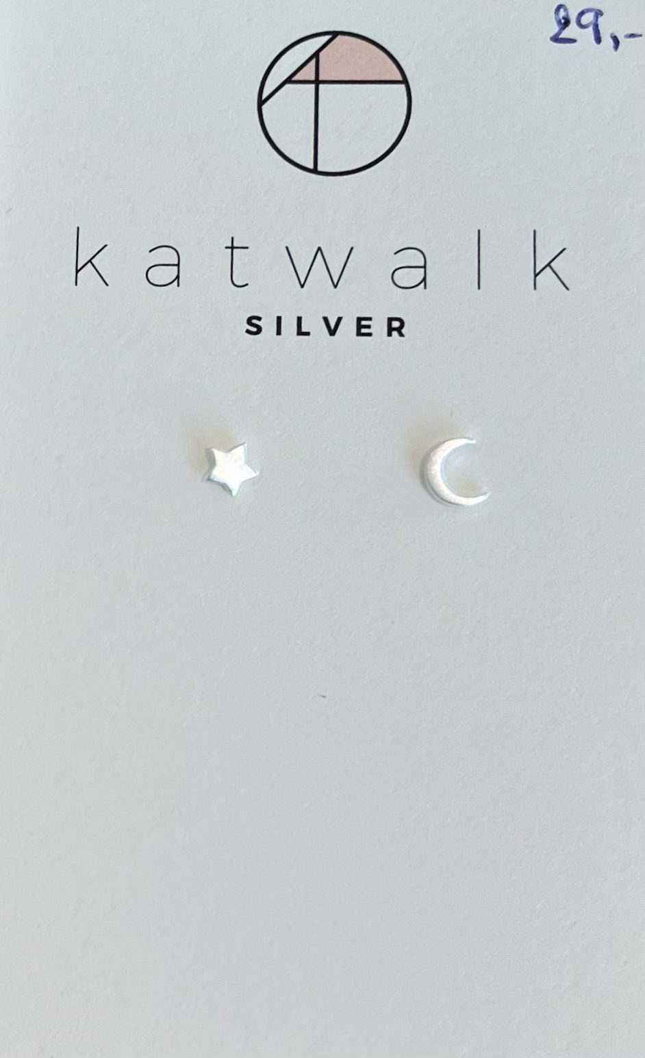 Zilveren oorring ster & maan van Katwalk Silver