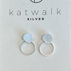 Zilveren oorring Katwalk Silver.