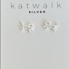 Zilveren oorring kat Katwalk Silver