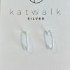 Zilveren oorring Katwalk Silver