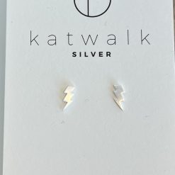 Zilveren oorring bliksem Katwalk Silver
