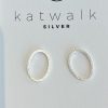 Zilveren oorring ovaal Katwalk Silver