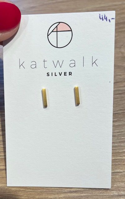 Zilveren oorring rechthoek Katwalk Silver