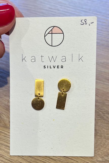 Zilveren oorring vierkant & cirkel Katwalk Silver