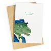 Wenskaart lentefeest Dinosaurus - Studio Zwoane