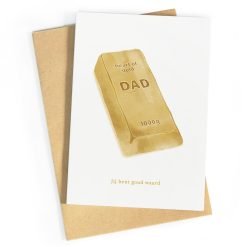 Wenskaart Dad jij bent goud waard - Studio Zwoane