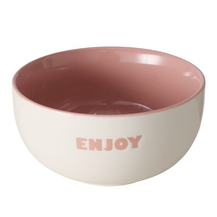 Ontbijtkom Boltze met tekst Enjoy