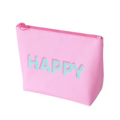Roze make-up tas happy