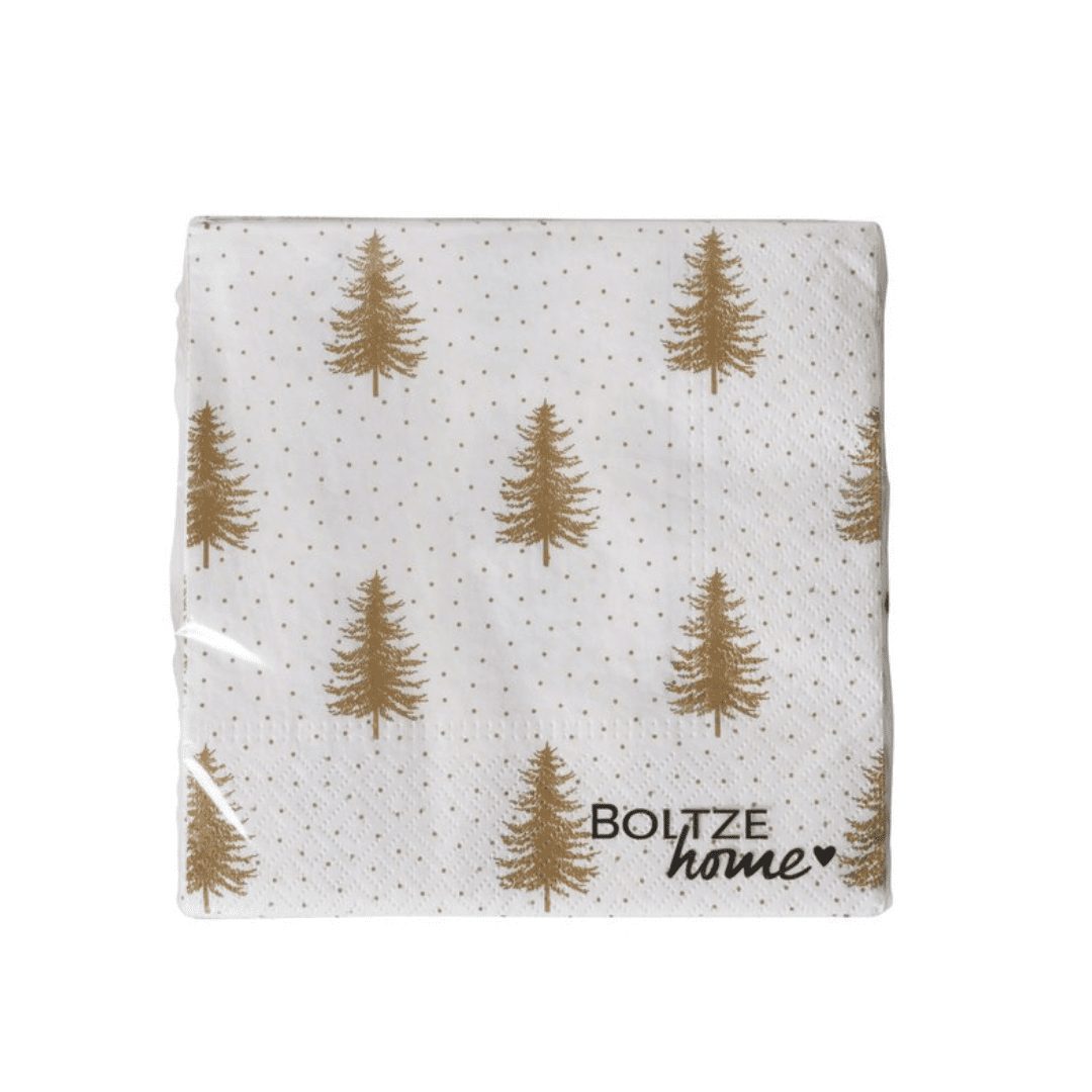 Servetten goudkleurige kerstboom - Afbeelding 2