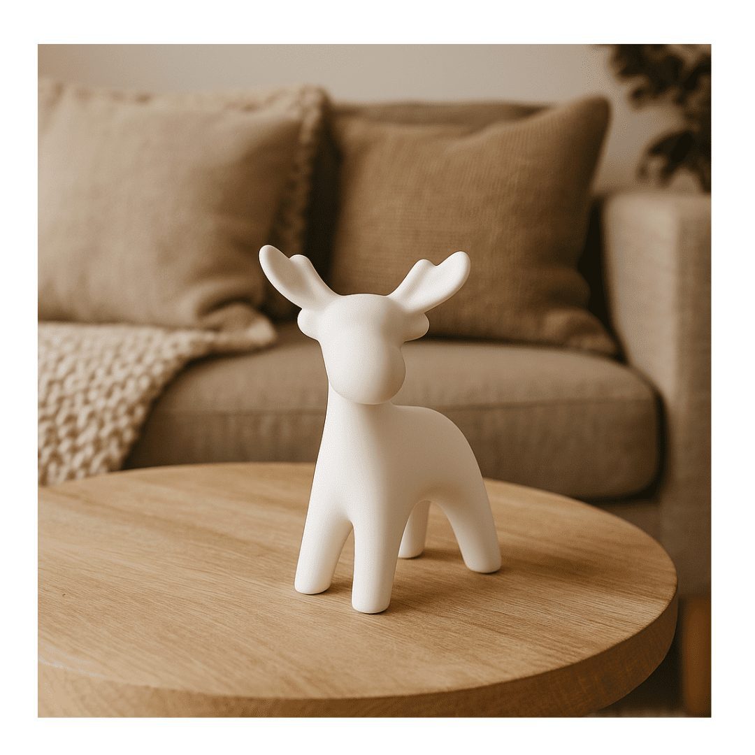 Decoratief rendier porselein - Afbeelding 2