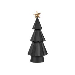 Zwarte kerstboom met ster