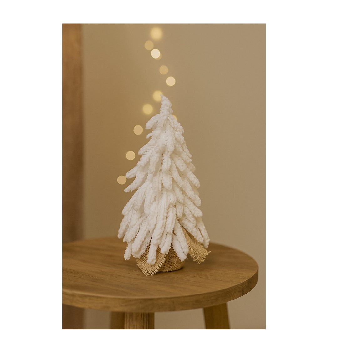 Witte decoratieve kerstboom - Afbeelding 2