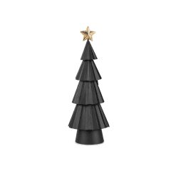 Zwarte kerstboom met ster