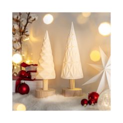 Alternative view of Porseleinen kerstboom lamp – warme LED verlichting 32cm