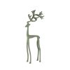 Groen metalen rendier (17×8×39 cm)