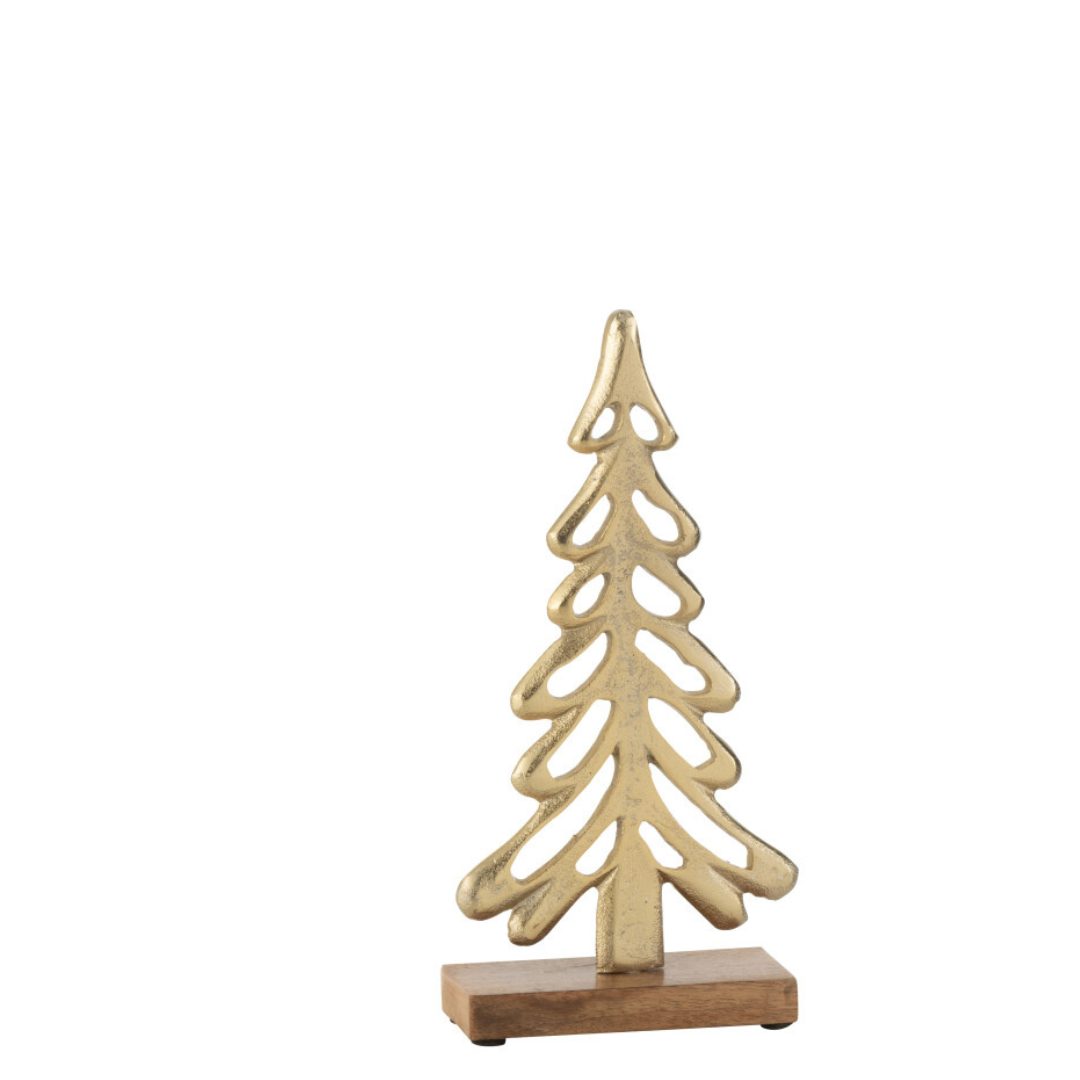 Goudkleurige decoratieve kerstboom