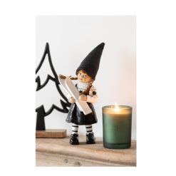 Metalen kerstboom op houten voet - Afbeelding 3