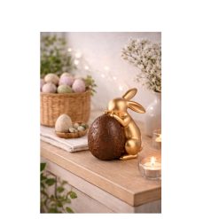 Decoratief konijn met ei – paasdecoratie 16cm - Afbeelding 2