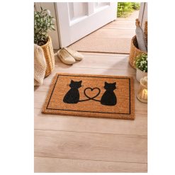 Deurmat katten met hart  - 40x60cm - Afbeelding 2