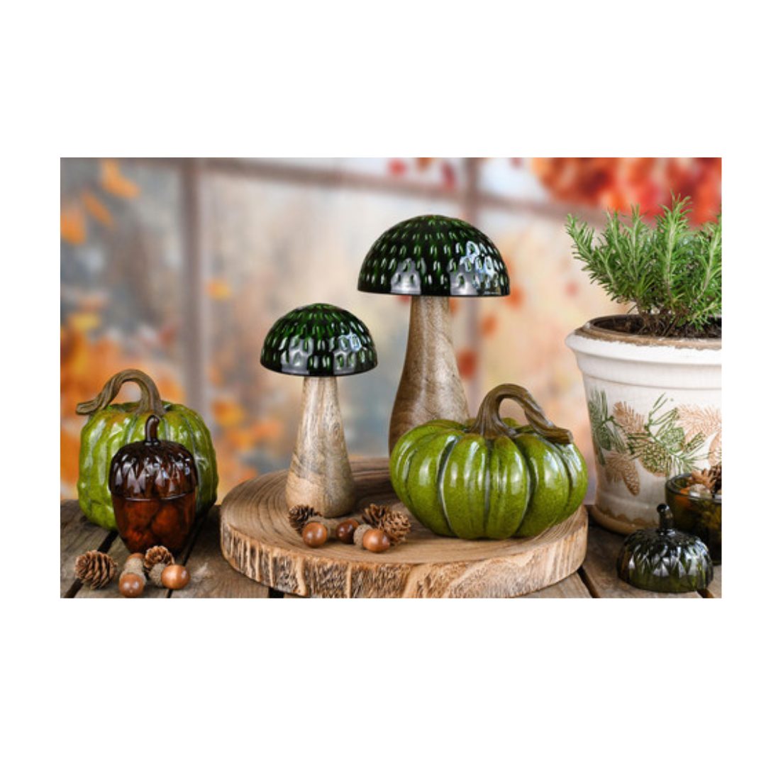 Decoratieve paddenstoel groen - Afbeelding 2