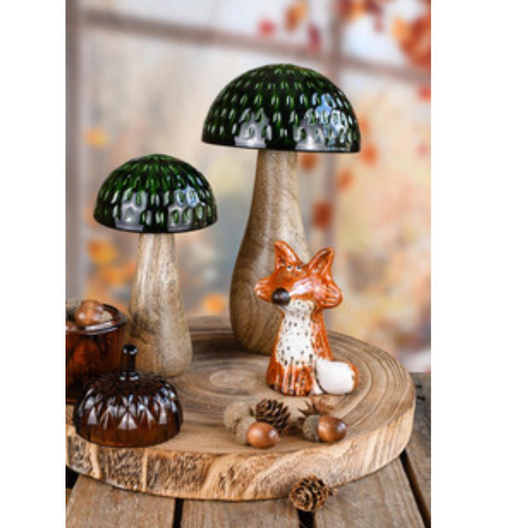 Decoratieve paddenstoel groen - Afbeelding 3