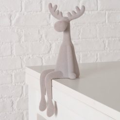 Alternative view of Zittend rendier taupe 30cm