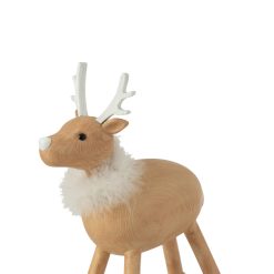 J-line - Rendier met vacht - naturel/wit - large