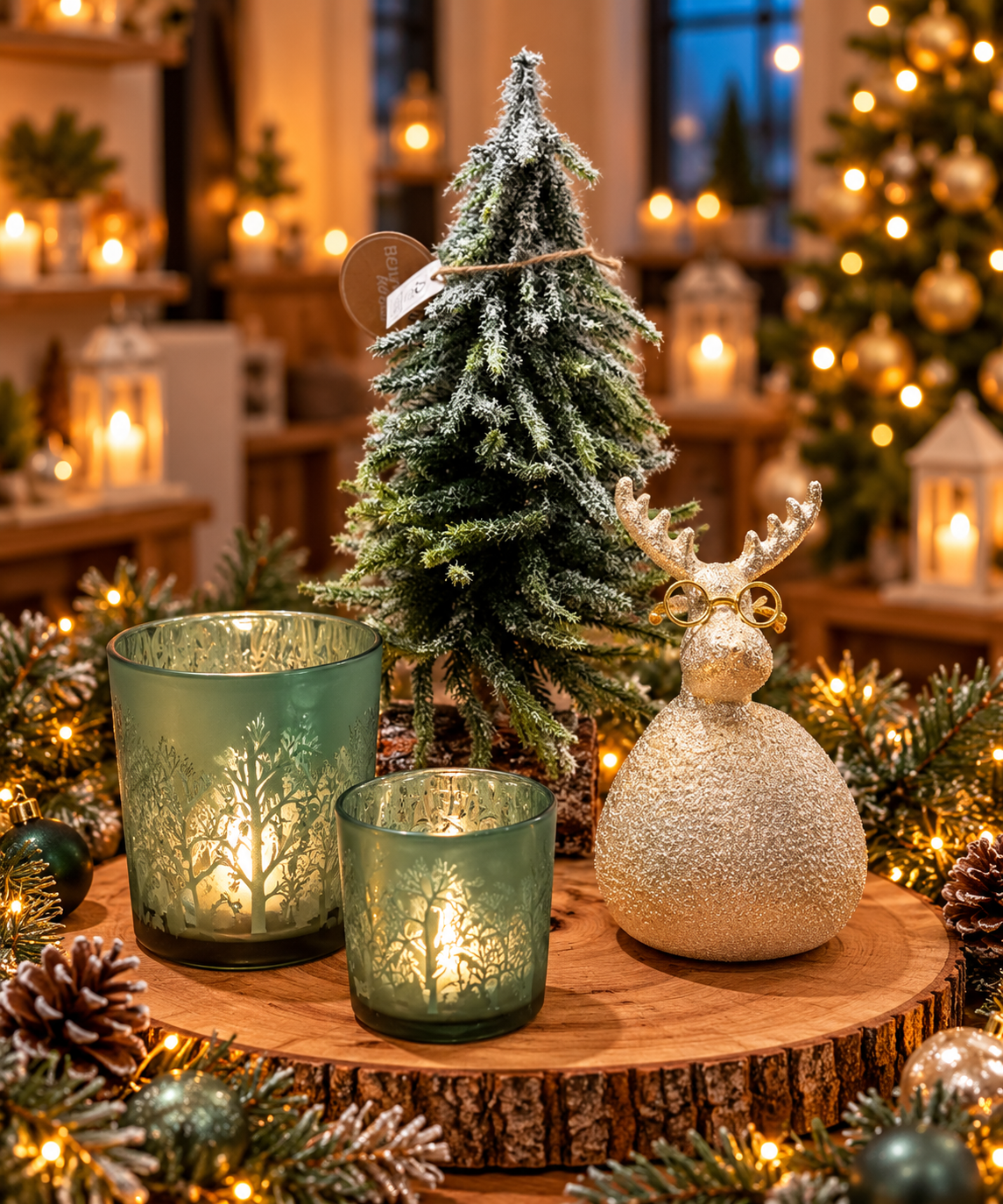 Kerstpakket snowy magic green