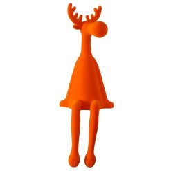 Alternative view of Zittend rendier - oranje - 57cm