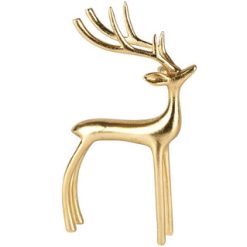 Dekoratief - rendier staand - goud - 13x5x24cm