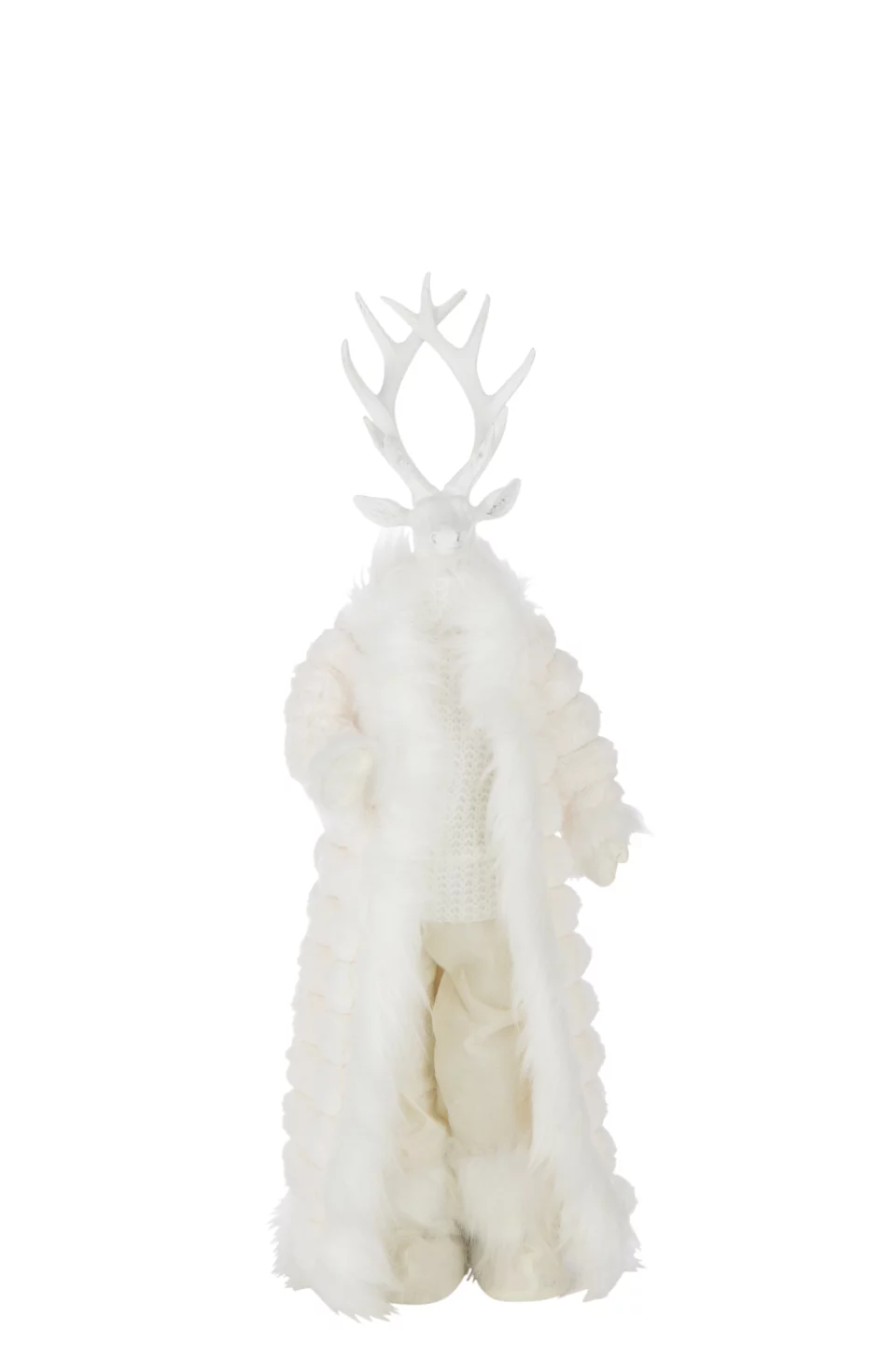 J-line - mantel hert - staand - wit - 76cm
