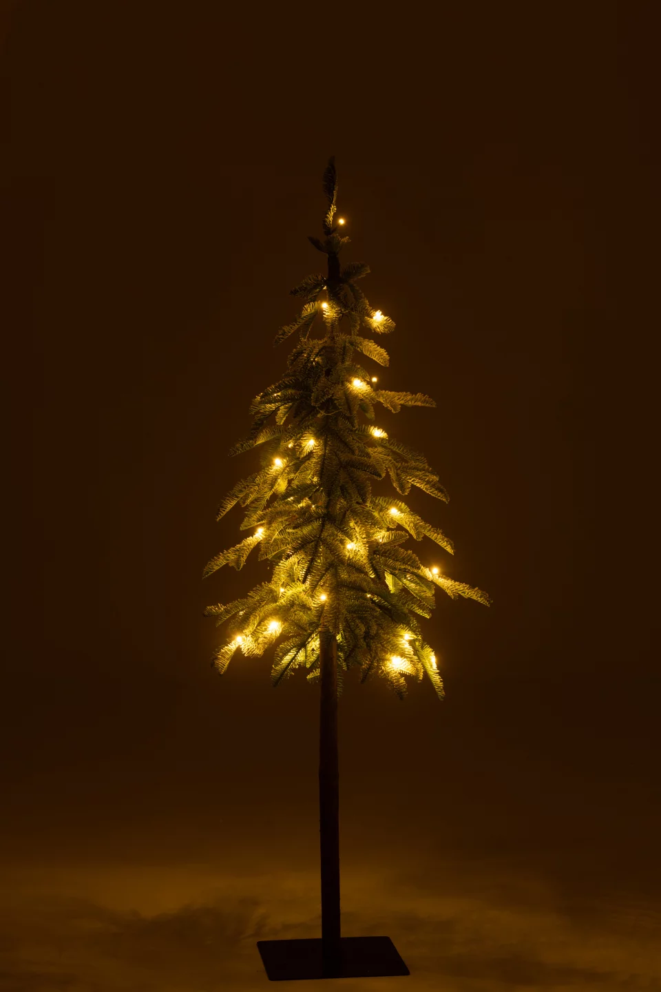 J-Line - decoratie kerstboom sneeuw - kunstof - small - ledlichtjes - Afbeelding 2